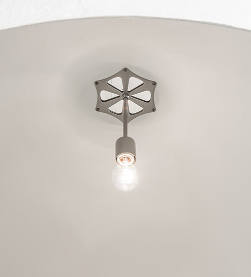 Meyda Lighting Gravity 48" Nickel & Matte White Pendant Light With White Shade
