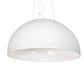 Meyda Lighting Gravity 48" Nickel & Matte White Pendant Light With White Shade