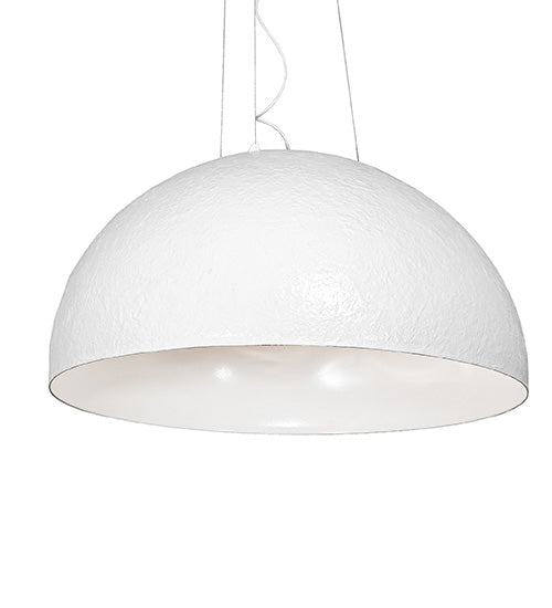 Meyda Lighting Gravity 48" Nickel & Matte White Pendant Light With White Shade