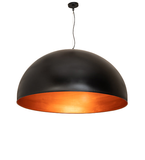 Meyda Lighting Gravity 60" Flat Black & Copper Pendant Light