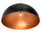 Meyda Lighting Gravity 60" Flat Black & Copper Pendant Light