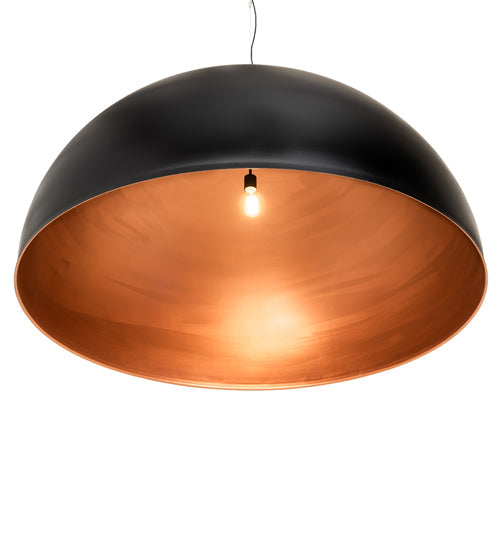 Meyda Lighting Gravity 60" Flat Black & Copper Pendant Light