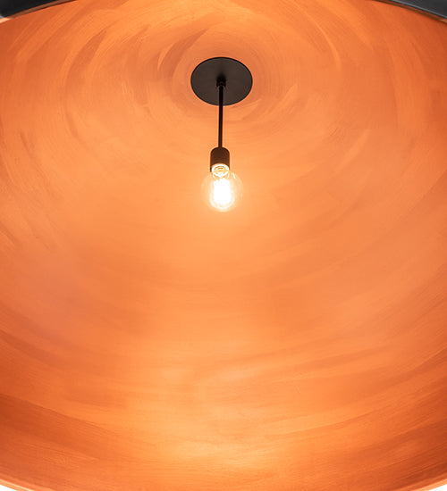 Meyda Lighting Gravity 60" Flat Black & Copper Pendant Light