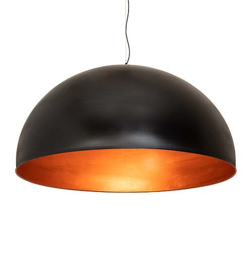 Meyda Lighting Gravity 60" Flat Black & Copper Pendant Light