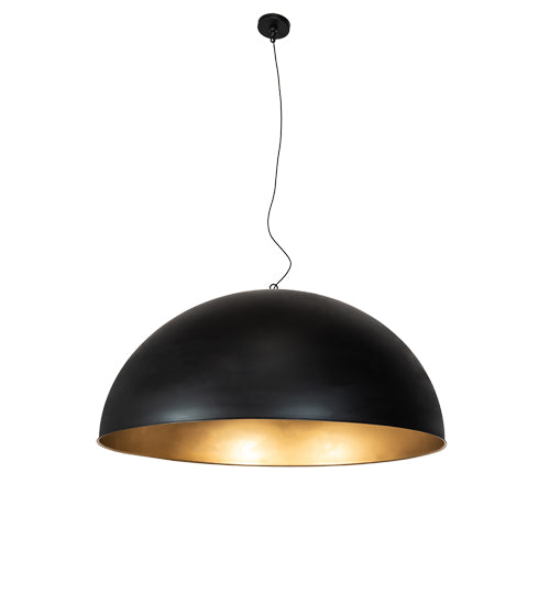 Meyda Lighting Gravity 60" Matte Black Exterior & Gold Interior Pendant Light