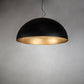 Meyda Lighting Gravity 60" Matte Black Exterior & Gold Interior Pendant Light