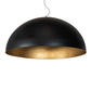 Meyda Lighting Gravity 60" Matte Black Exterior & Gold Interior Pendant Light