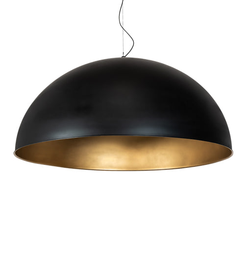 Meyda Lighting Gravity 60" Matte Black Exterior & Gold Interior Pendant Light