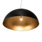 Meyda Lighting Gravity 60" Matte Black Exterior & Gold Interior Pendant Light