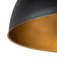 Meyda Lighting Gravity 60" Matte Black Exterior & Gold Interior Pendant Light