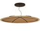 Meyda Lighting Gravity 96" LED Solar Black Southland Pendant Light With Metallic Gold Idalight Shade