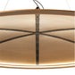 Meyda Lighting Gravity 96" LED Solar Black Southland Pendant Light With Metallic Gold Idalight Shade