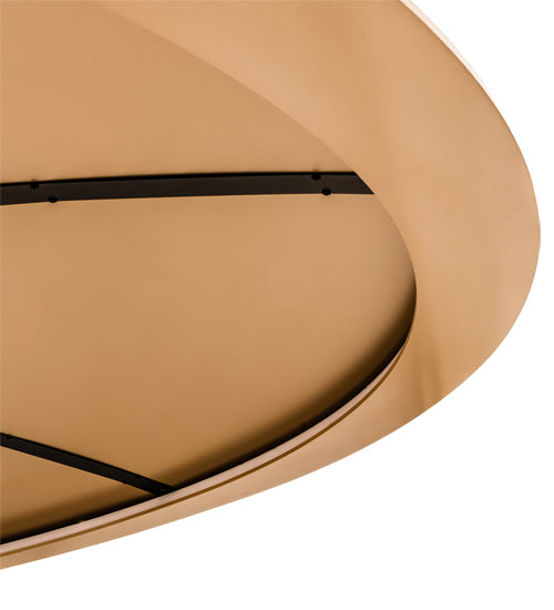 Meyda Lighting Gravity 96" LED Solar Black Southland Pendant Light With Metallic Gold Idalight Shade