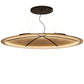 Meyda Lighting Gravity 96" LED Solar Black Southland Pendant Light With Metallic Gold Idalight Shade