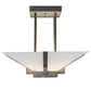 Meyda Lighting Grayling 28" 2-Light French Bronze Semi-flush Mount Light With Whitestone Idalight Shade
