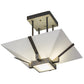 Meyda Lighting Grayling 28" 2-Light French Bronze Semi-flush Mount Light With Whitestone Idalight Shade