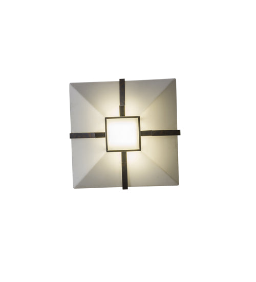 Meyda Lighting Grayling 28" 2-Light French Bronze Semi-flush Mount Light With Whitestone Idalight Shade