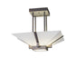 Meyda Lighting Grayling 28" 2-Light French Bronze Semi-flush Mount Light With Whitestone Idalight Shade