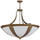 Meyda Lighting Grayson 42" 6-Light Spanish Gold Inverted Pendant Light With Statuario Idalight Shade