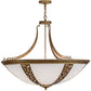 Meyda Lighting Grayson 42" 6-Light Spanish Gold Inverted Pendant Light With Statuario Idalight Shade