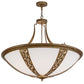 Meyda Lighting Grayson 42" 6-Light Spanish Gold Inverted Pendant Light With Statuario Idalight Shade