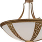 Meyda Lighting Grayson 42" 6-Light Spanish Gold Inverted Pendant Light With Statuario Idalight Shade