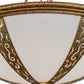 Meyda Lighting Grayson 42" 6-Light Spanish Gold Inverted Pendant Light With Statuario Idalight Shade