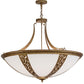 Meyda Lighting Grayson 42" 6-Light Spanish Gold Inverted Pendant Light With Statuario Idalight Shade
