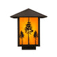 Meyda Lighting Great Pines 13" Craftsman Brown Outdoor Deck Light With Ambra Siena Idalight Shade Glass