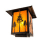 Meyda Lighting Great Pines 13" Craftsman Brown Outdoor Deck Light With Ambra Siena Idalight Shade Glass