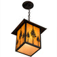 Meyda Lighting Great Pines 23" Craftsman Brown Pendant Light With Ambra Siena Idalight Shade Glass