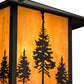 Meyda Lighting Great Pines 23" Craftsman Brown Pendant Light With Ambra Siena Idalight Shade Glass
