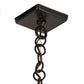 Meyda Lighting Great Pines 23" Craftsman Brown Pendant Light With Ambra Siena Idalight Shade Glass