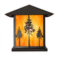 Meyda Lighting Great Pines 25" Craftsman Brown Outdoor Pier Mount Light With Ambra Siena Idalight Shade Glass