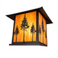 Meyda Lighting Great Pines 25" Craftsman Brown Outdoor Pier Mount Light With Ambra Siena Idalight Shade Glass