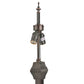 Meyda Lighting Green Pine Branch 65" 2-Light Mahogany Bronze Floor Lamp With Green & Beige Shade Glass