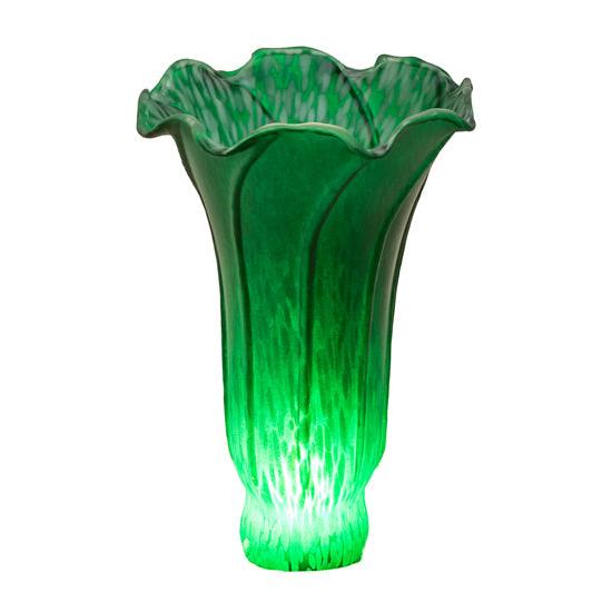 Meyda Lighting Green Pond Lily 4" Green Shade Glass