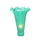Meyda Lighting Green Pond Lily 4"W x 5"H Green Shade Glass