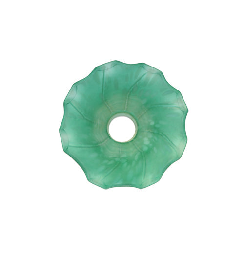 Meyda Lighting Green Pond Lily 4"W x 5"H Green Shade Glass