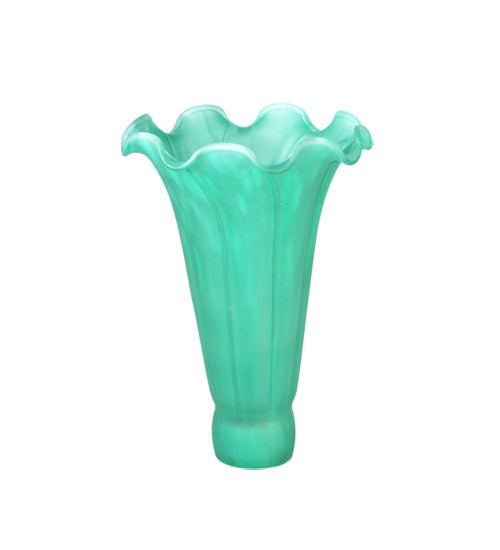 Meyda Lighting Green Pond Lily 4"W x 5"H Green Shade Glass
