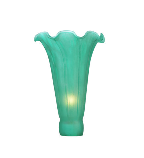 Meyda Lighting Green Pond Lily 4"W x 5"H Green Shade Glass
