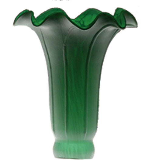 Meyda Lighting Green Pond Lily 4"W x 5"H Green Shade Glass
