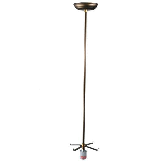 Meyda Lighting Greenbriar Oak 12" Antique Copper Inverted Pendant Light With Multi-Colored Shade Glass