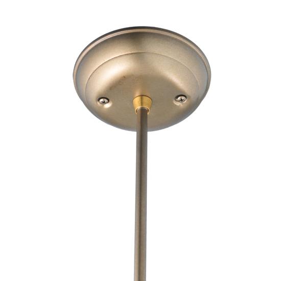Meyda Lighting Greenbriar Oak 12" Antique Copper Inverted Pendant Light With Multi-Colored Shade Glass