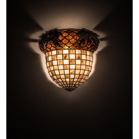 Meyda Lighting Greenbriar Oak 12" Antique Copper Wall Sconce
