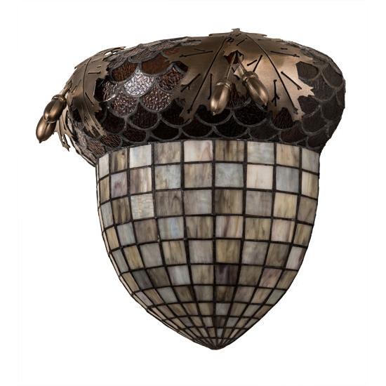 Meyda Lighting Greenbriar Oak 12" Antique Copper Wall Sconce