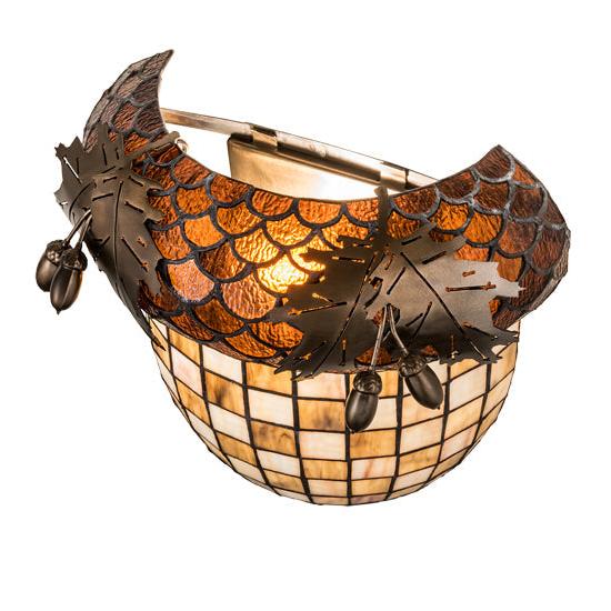 Meyda Lighting Greenbriar Oak 12" Antique Copper Wall Sconce