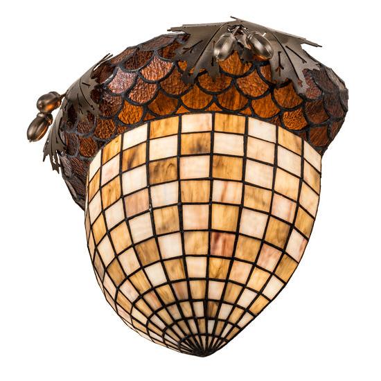 Meyda Lighting Greenbriar Oak 12" Antique Copper Wall Sconce