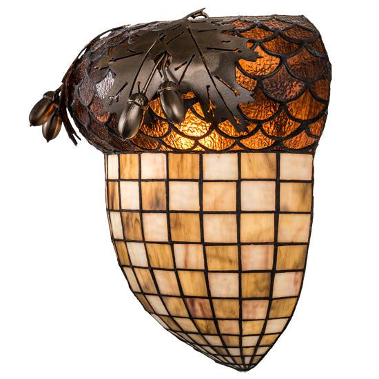 Meyda Lighting Greenbriar Oak 12" Antique Copper Wall Sconce