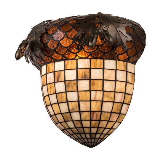 Meyda Lighting Greenbriar Oak 12" Antique Copper Wall Sconce